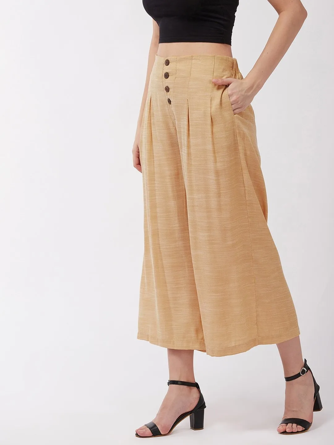 Flaxen Yellow Culottes