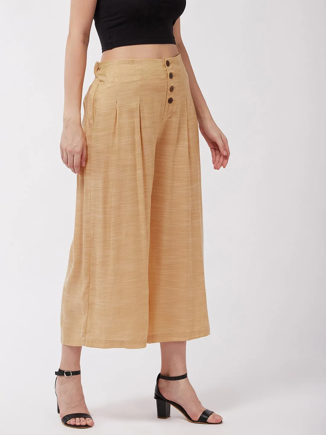 Flaxen Yellow Culottes