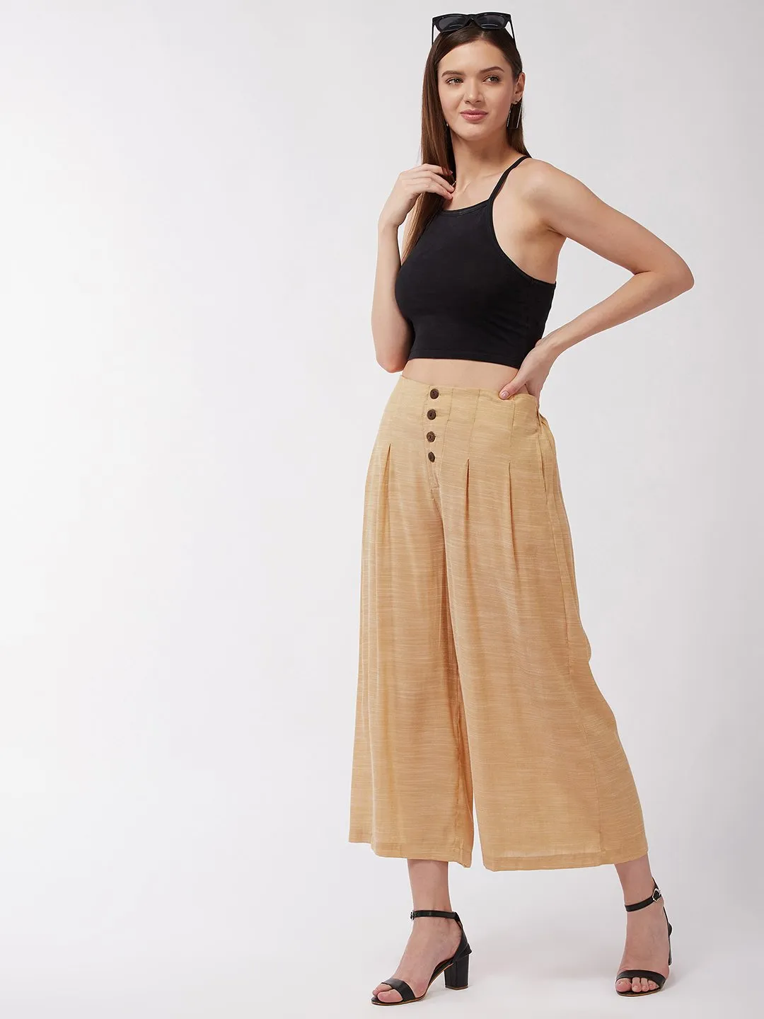 Flaxen Yellow Culottes