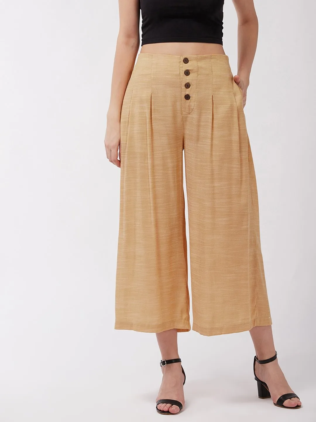 Flaxen Yellow Culottes
