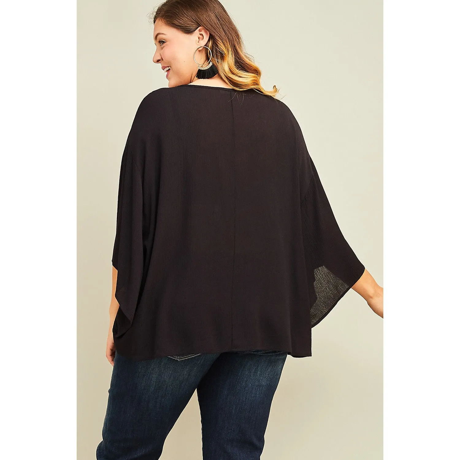 Flowing In Top in Black