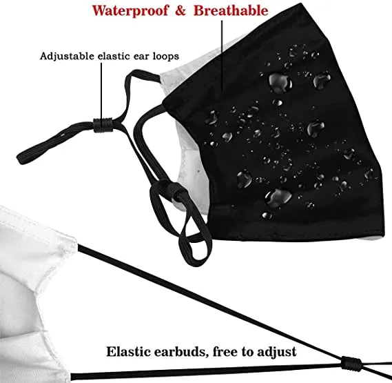 Football Face Mask Jaguars 3 Packs Washable Reusable Total With 6 Filters Breathable Sports Women Men Face Cover
