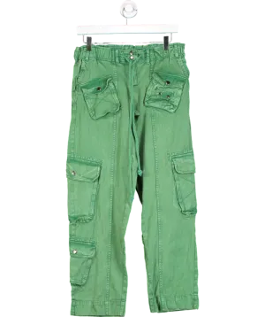 Free People Green Tahiti Cargo Pants UK XS