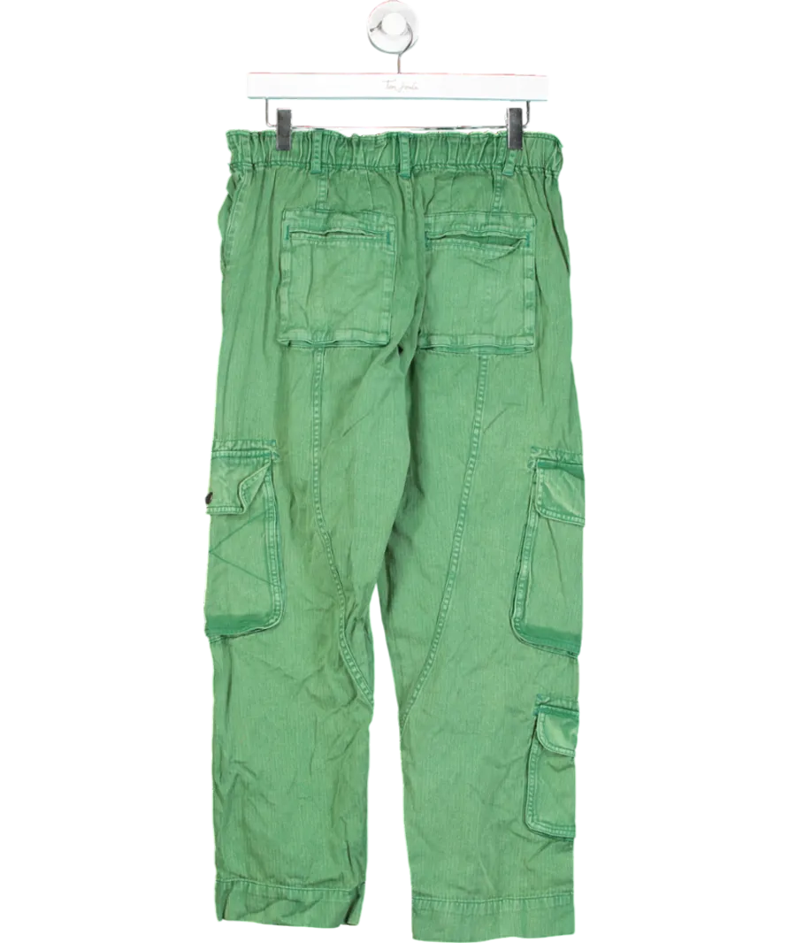 Free People Green Tahiti Cargo Pants UK XS