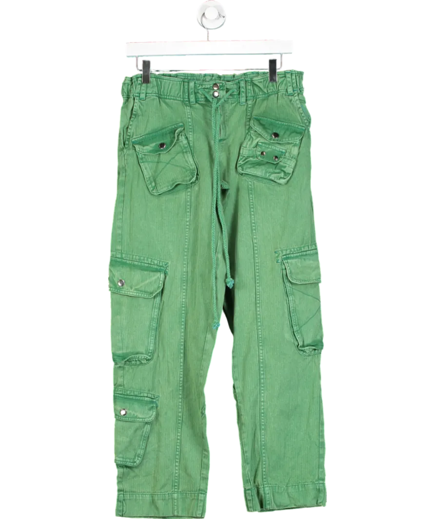 Free People Green Tahiti Cargo Pants UK XS