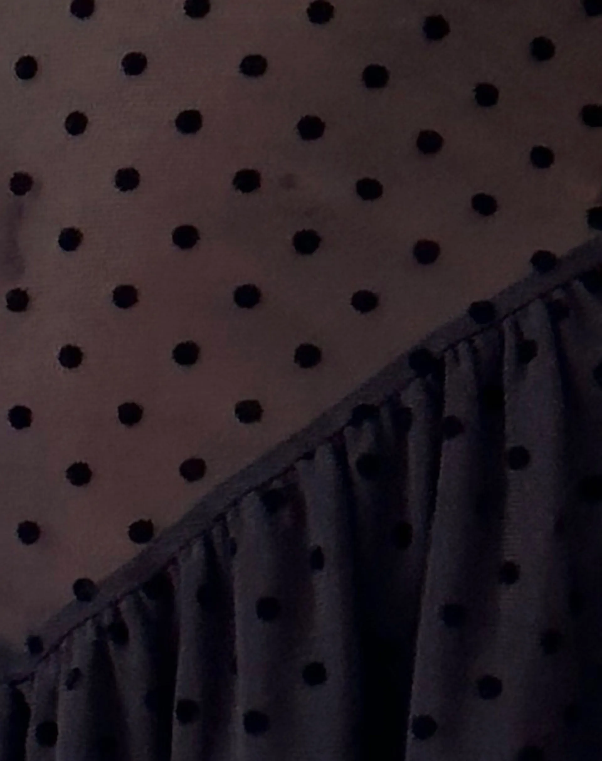 Geni Mini Dress in Polka Black Flock