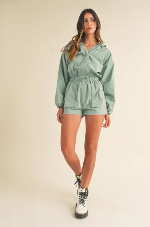 Gianna Sea green Romper
