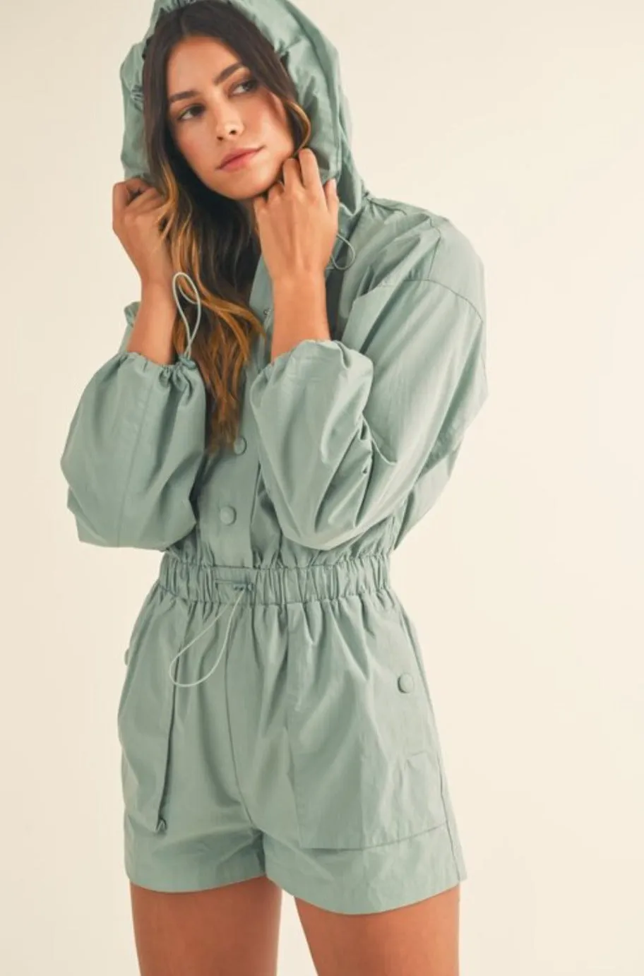 Gianna Sea green Romper