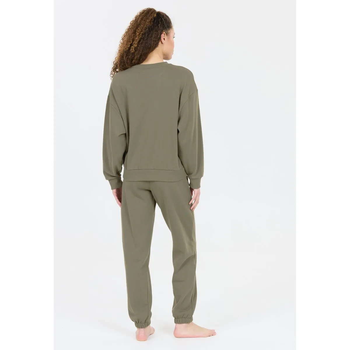 Giannis Sweatshirt With Crew Neck - Smokey Olive