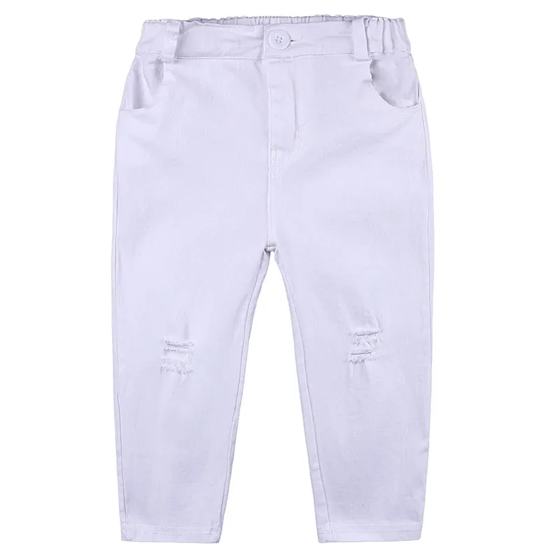Girls' set children's ripped trousers