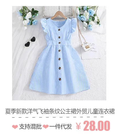 Girls' suits 2025 summer new style fashionable lace bow short-sleeved tops sweet flower bud shorts two pieces