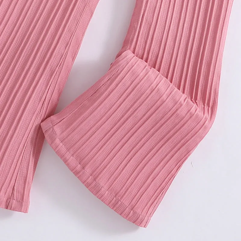 Girls' suits for summer, stylish halter neck sleeveless tops and pants