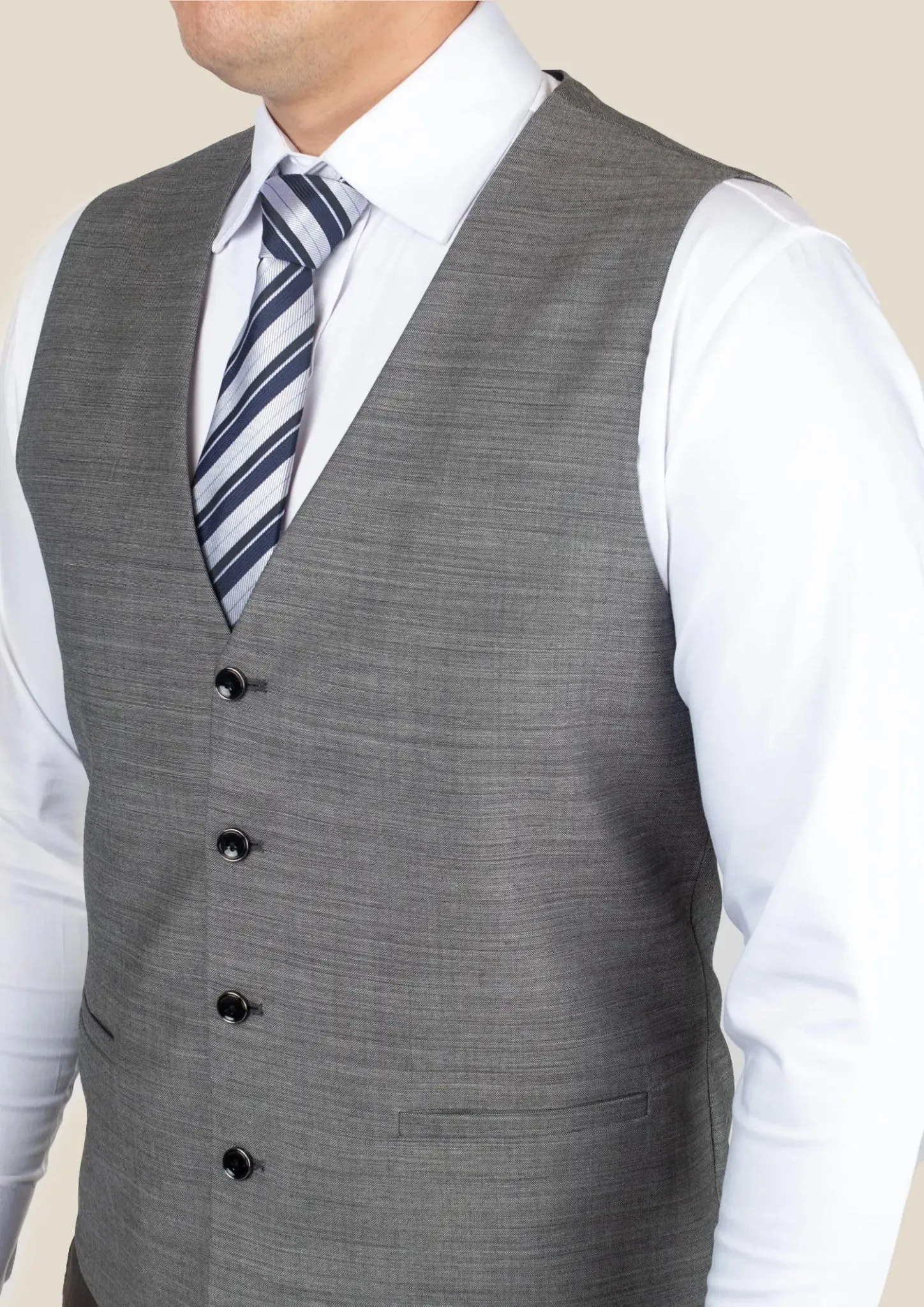 Granite Grey Birdseye Vest