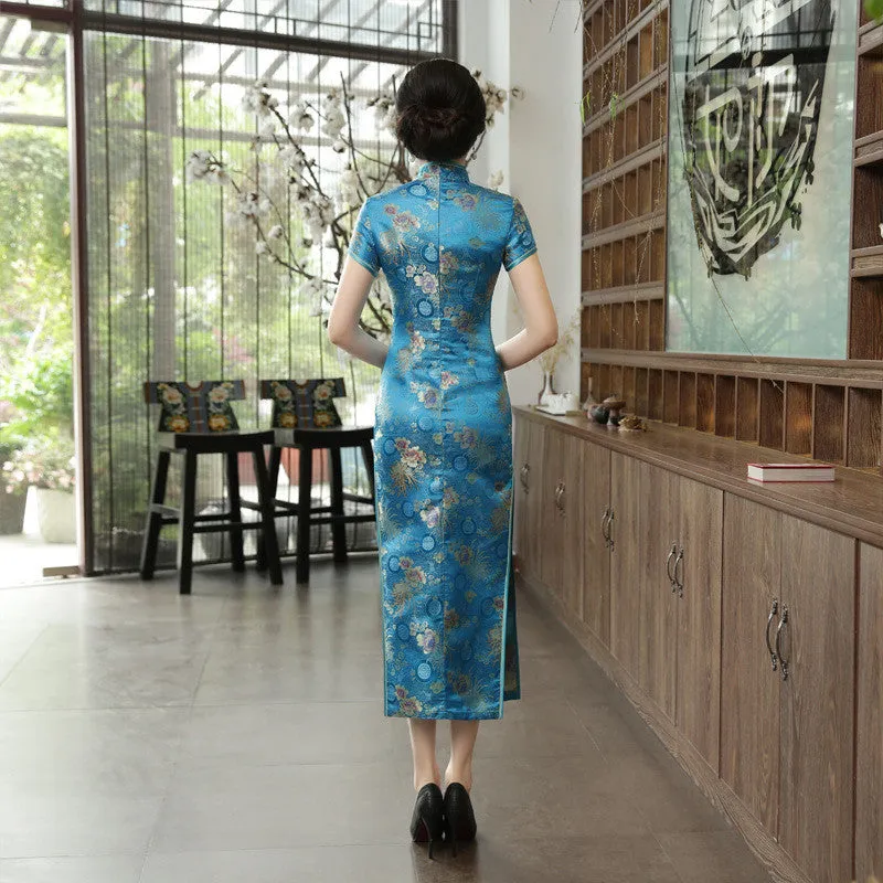 Green Rayon Cheongsam Chinese Classic
