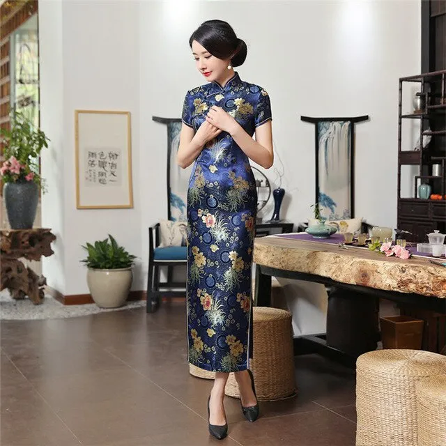 Green Rayon Cheongsam Chinese Classic