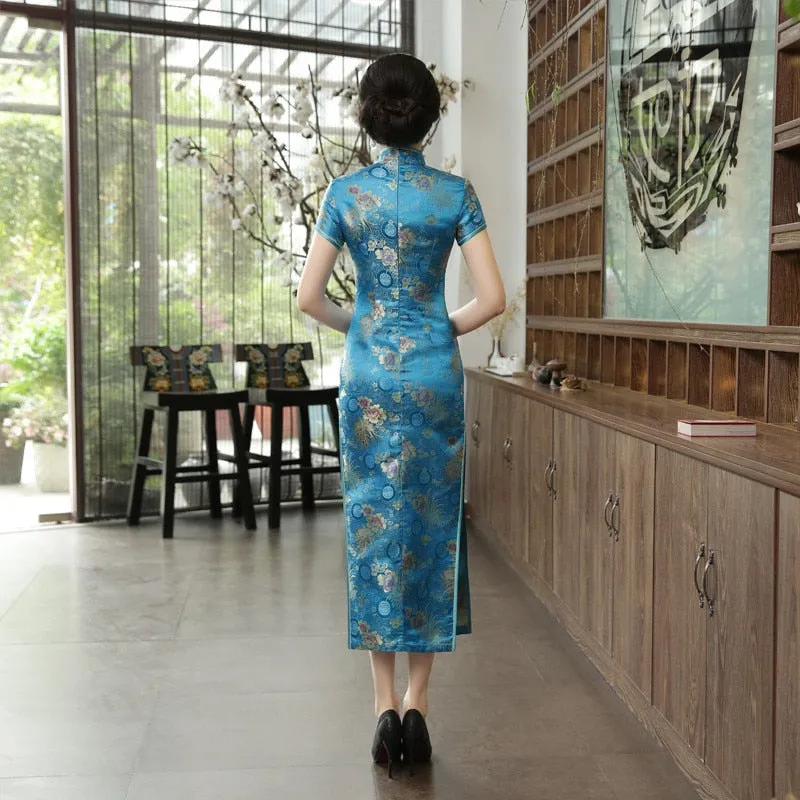 Green Rayon Cheongsam Chinese Classic