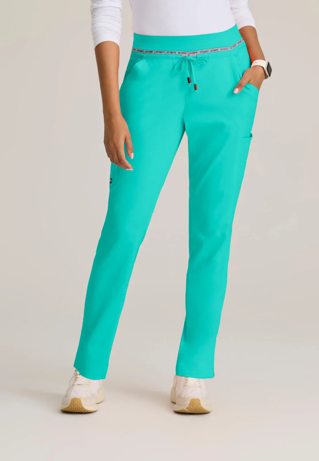 Greys Anatomy Stretch GRSP526 Serena Scrub Pants Alpine Aqua