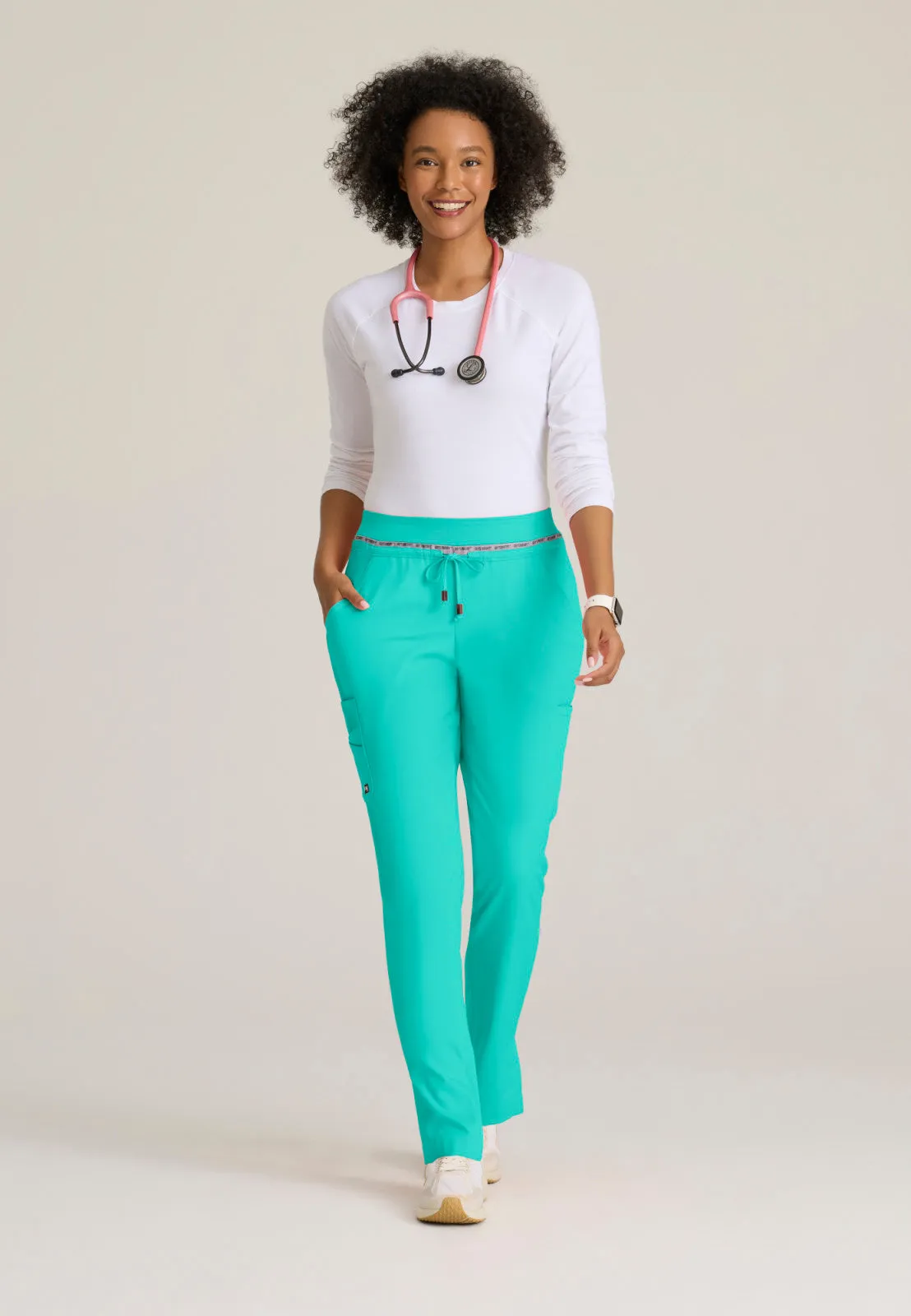 Greys Anatomy Stretch GRSP526 Serena Scrub Pants Alpine Aqua