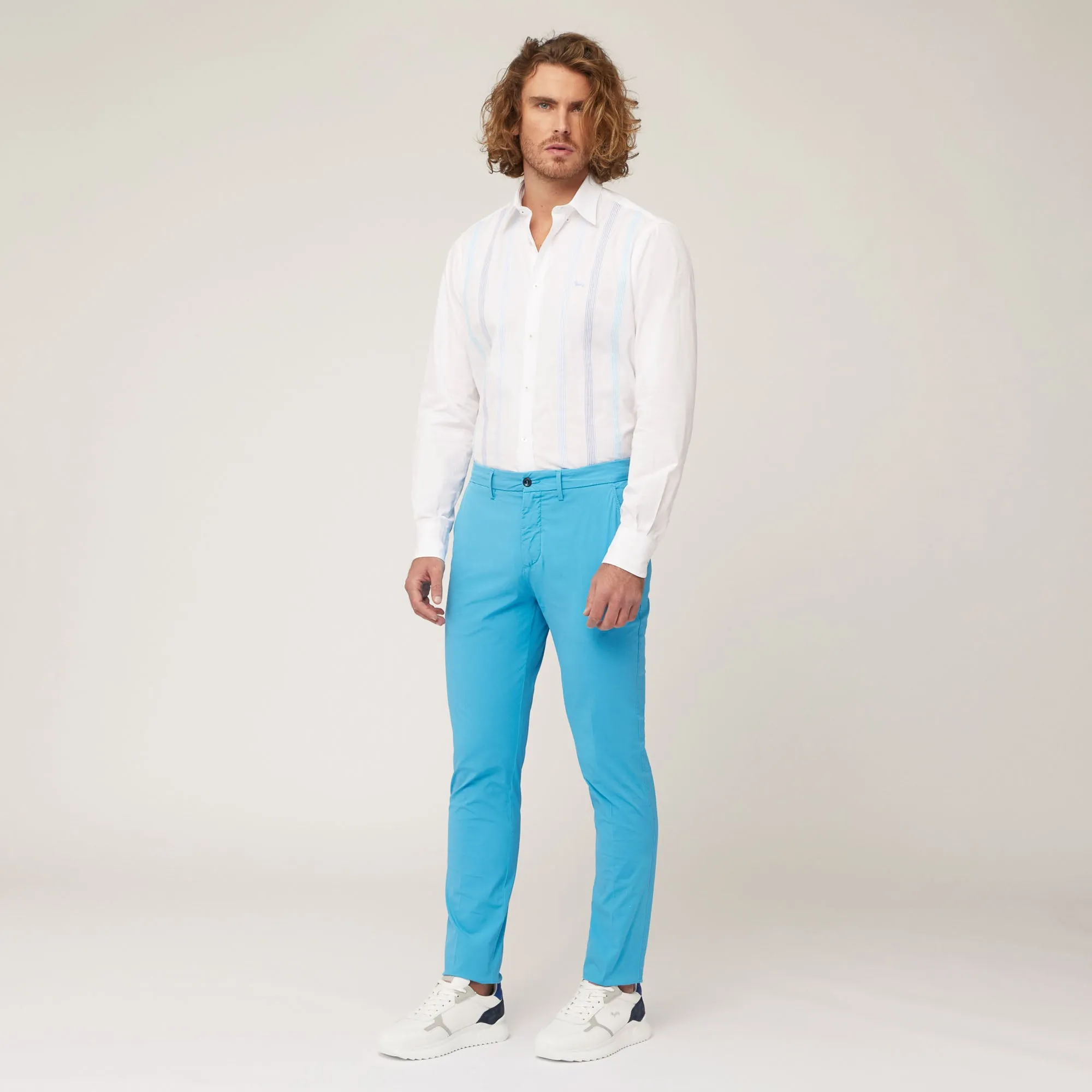 Harmont & Blaine Narrow Chino Pants - Light Blue