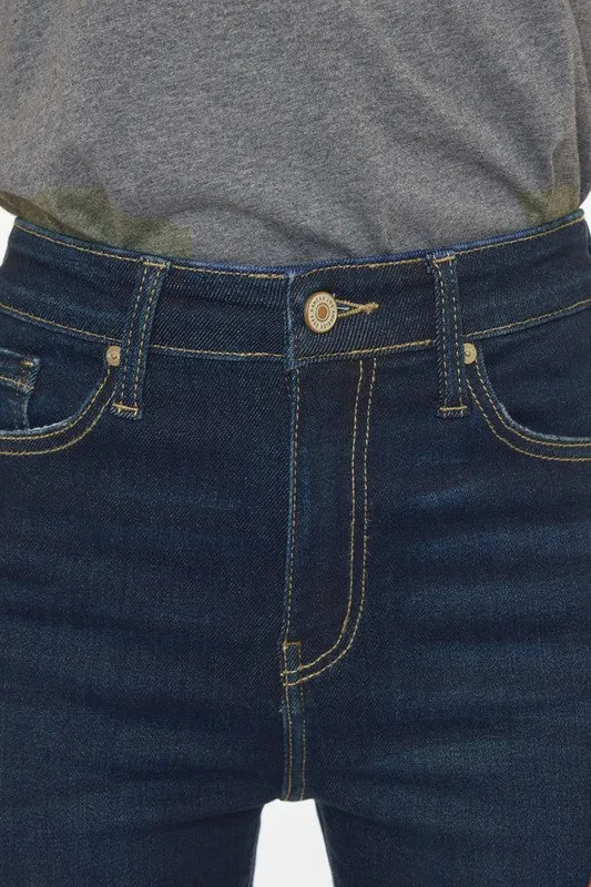 High Rise Rolled Cuff Jeans