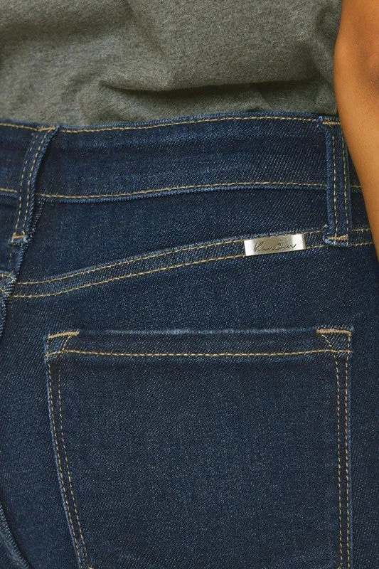 High Rise Rolled Cuff Jeans