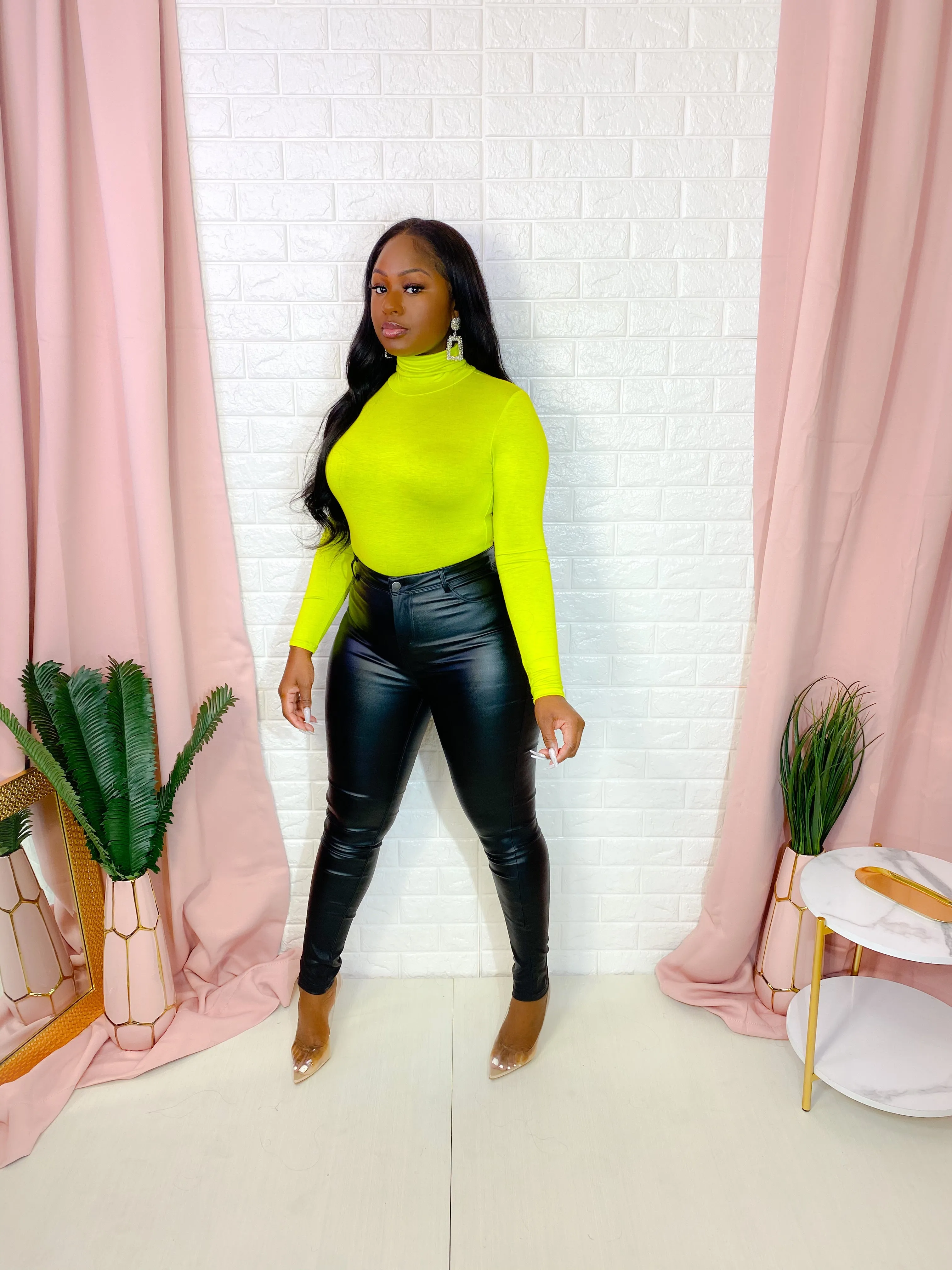 HIGH WAIST BLACK COATED SKINNY PANTS (BESTSELLER)