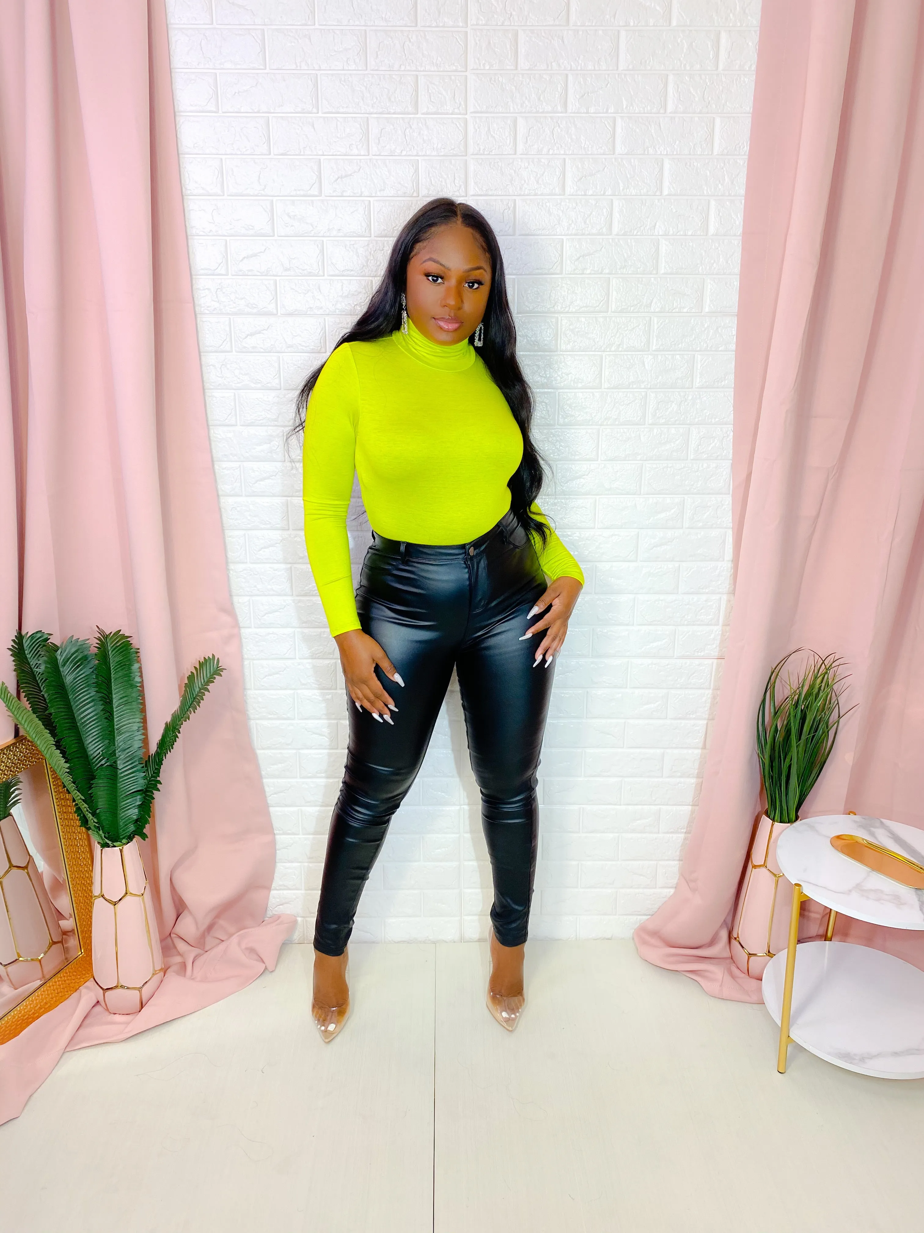 HIGH WAIST BLACK COATED SKINNY PANTS (BESTSELLER)
