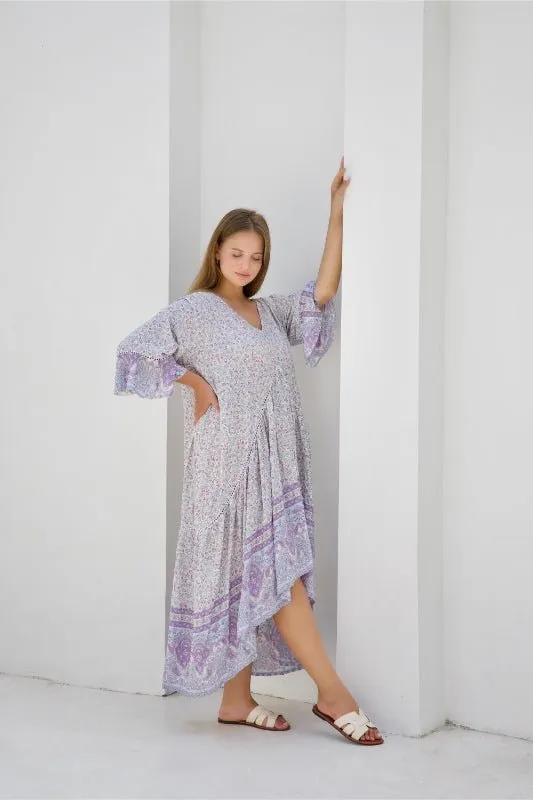 Hilo Dress - Mauve Daisy Print