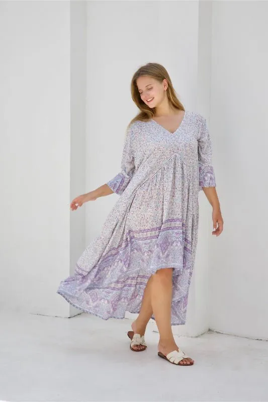 Hilo Dress - Mauve Daisy Print