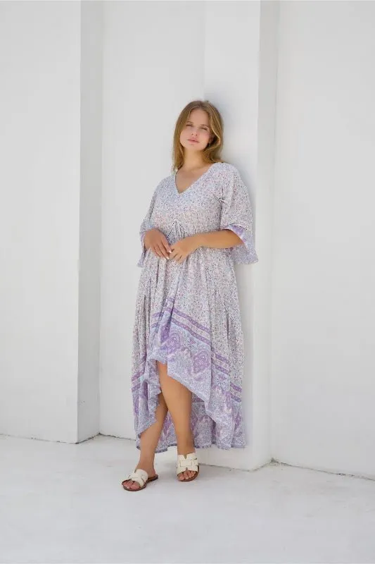 Hilo Dress - Mauve Daisy Print