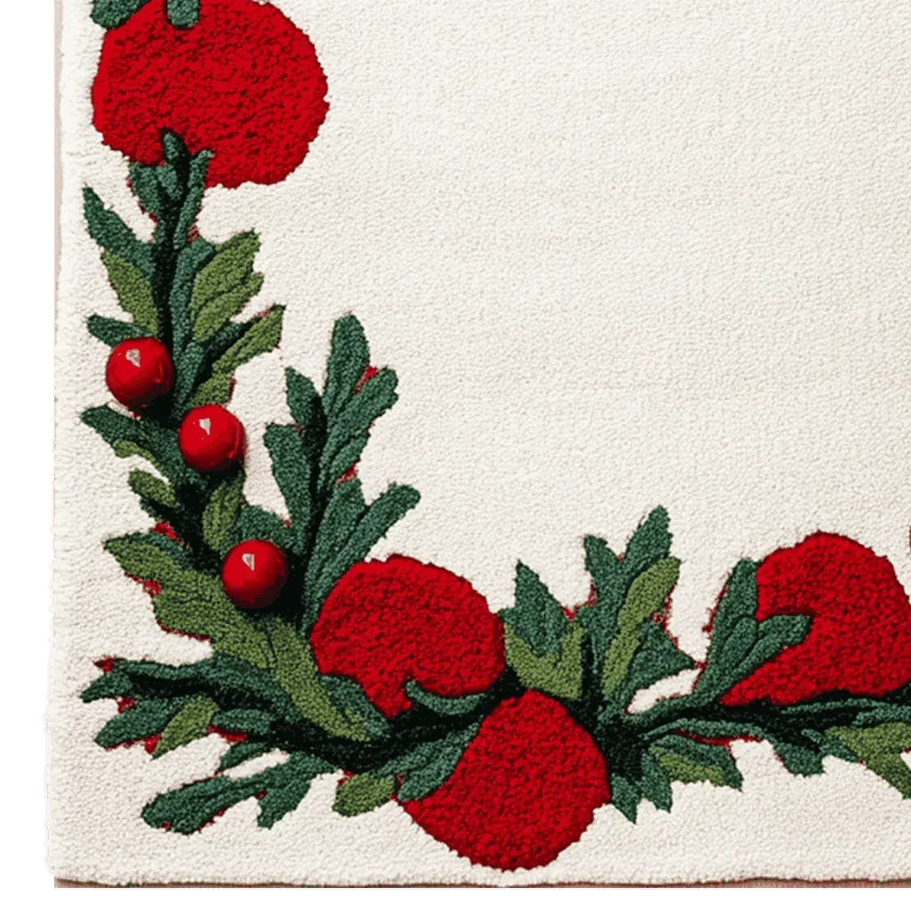 Holly Berry Bliss Hand Tufted Rug