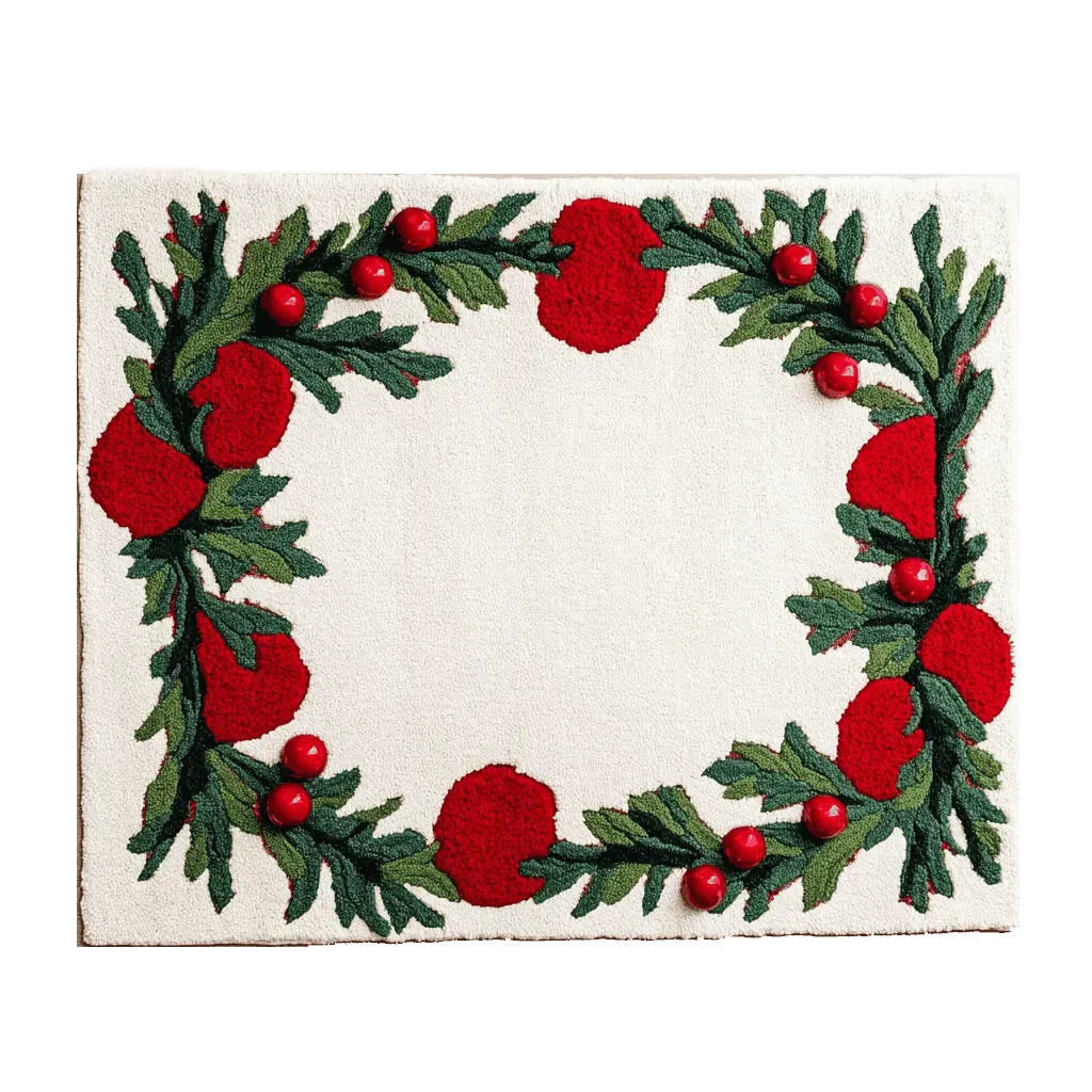 Holly Berry Bliss Hand Tufted Rug