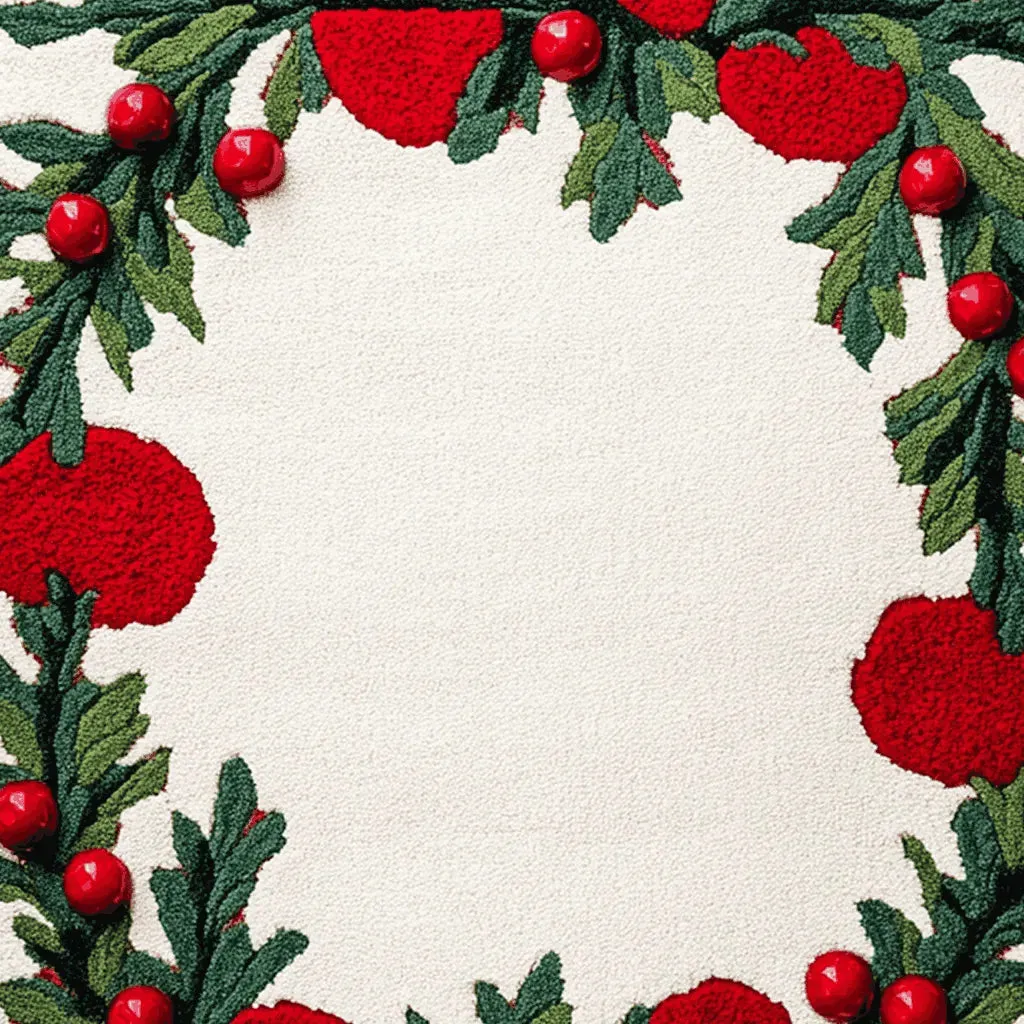 Holly Berry Bliss Hand Tufted Rug
