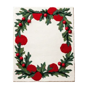 Holly Berry Bliss Hand Tufted Rug