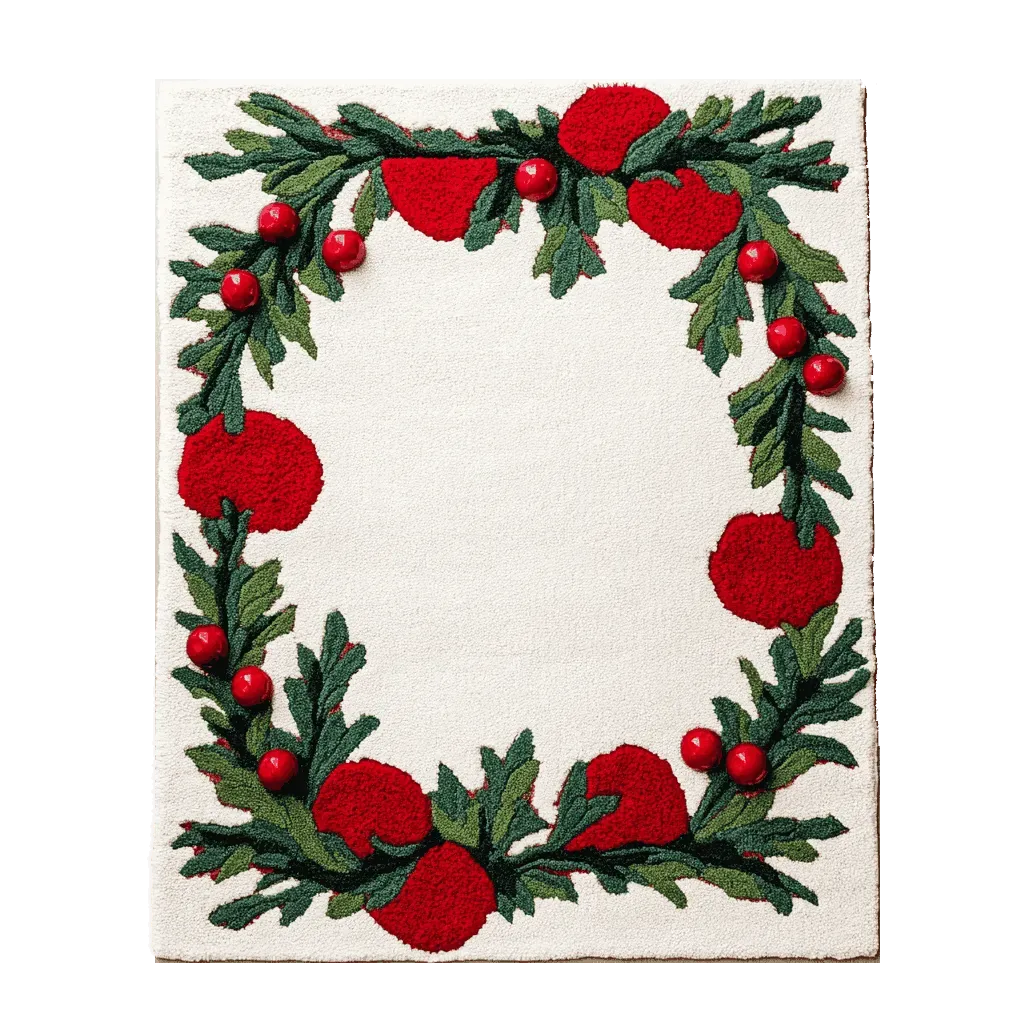 Holly Berry Bliss Hand Tufted Rug