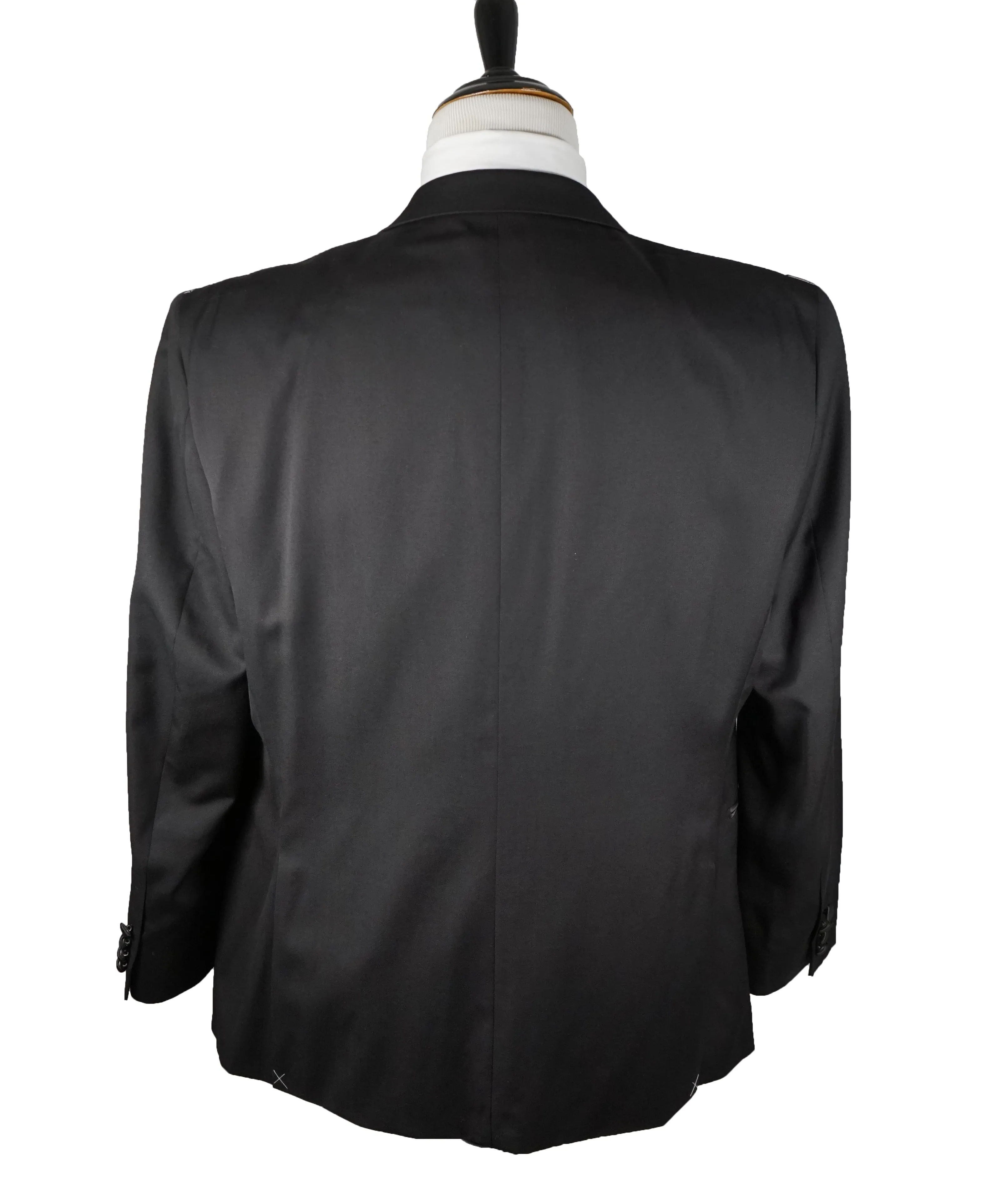 IKE BEHAR - Notch Lapel Classic Black 2-Button Tuxedo Suit - 44R