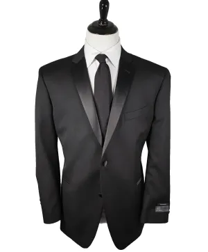 IKE BEHAR - Notch Lapel Classic Black 2-Button Tuxedo Suit - 44R