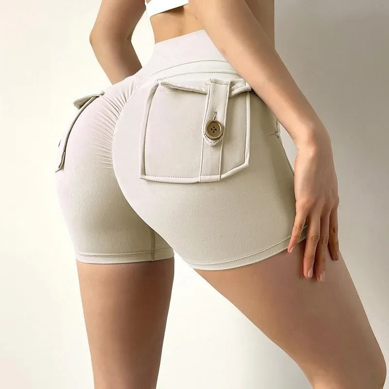 Internet Celebrity Nude Feel Pocket Yoga Shorts