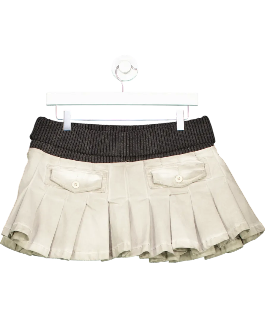 Jaded London Grey Lilac Dirty Wash Ribbed Pleat Cargo Skirt UK 10