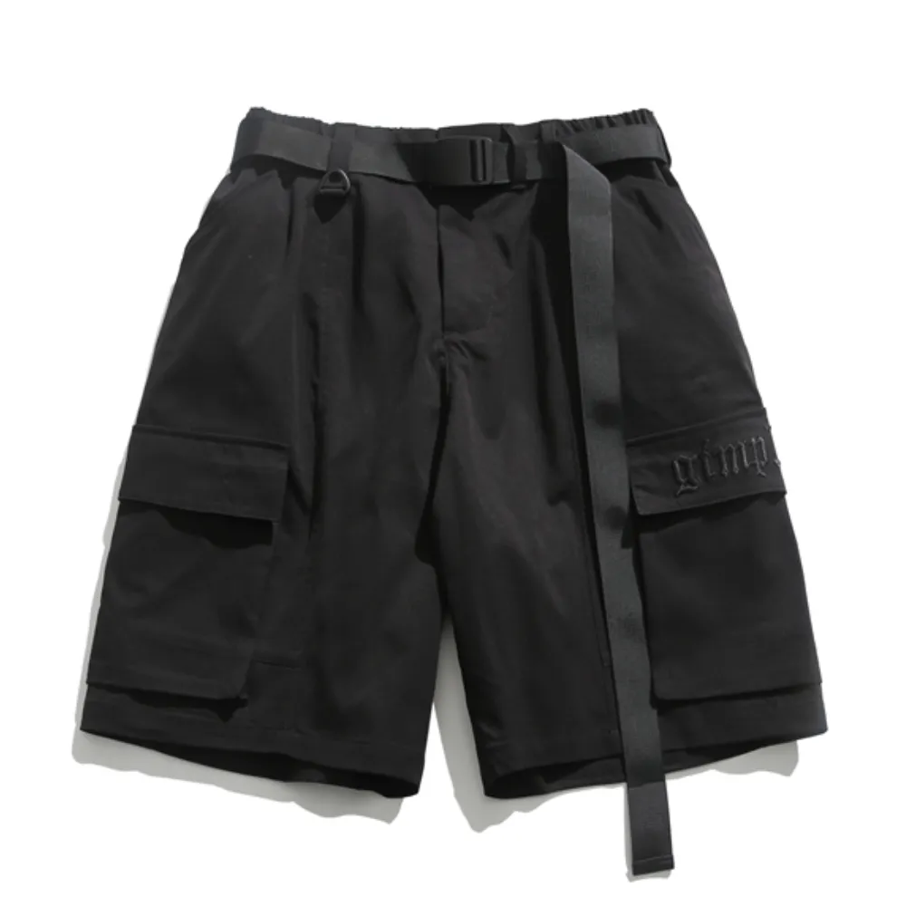 Japanese Solid Color Cargo Shorts
