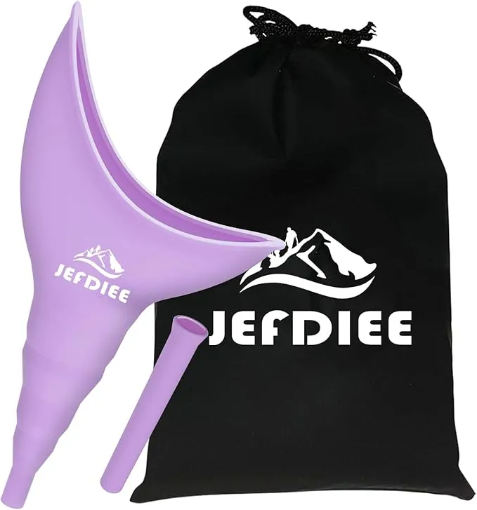 JefDiee Female Urination Device,Silicone Pee Funnel for Women,Female Urinal Women Pee Funnel Allows Women to Pee Standing Up