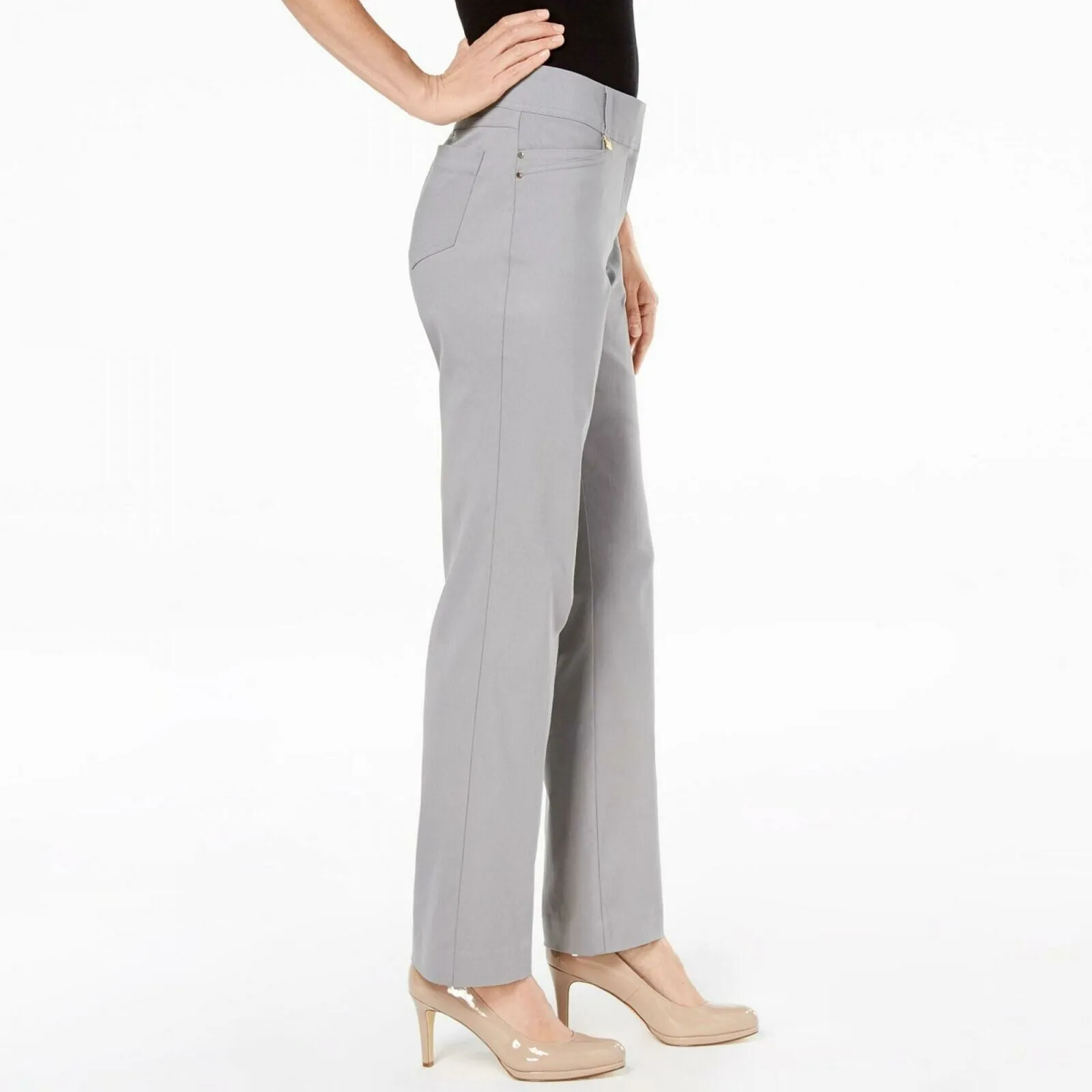 JM Collection Women's Regular Length Curvy-Fit Pants