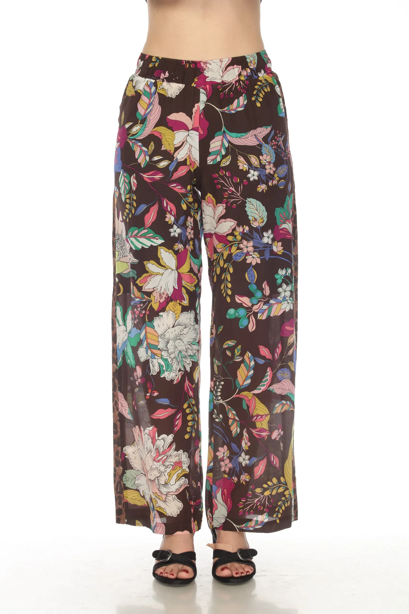 Johnny Was Workshop Arabella Silk Printed Lounge Pants Boho Chic W68222-E