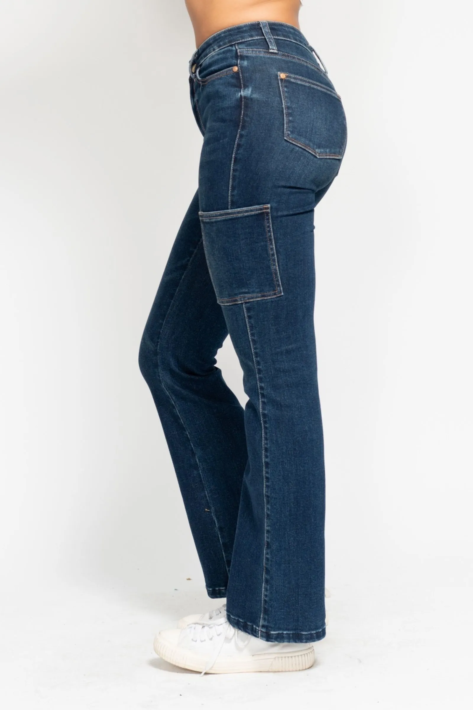 Judy Blue High Waist Cargo Bootcut JEans /Stuffology Boutique