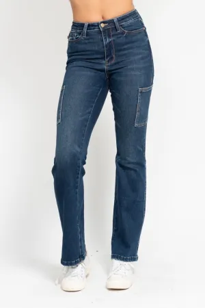 Judy Blue High Waist Cargo Bootcut JEans /Stuffology Boutique