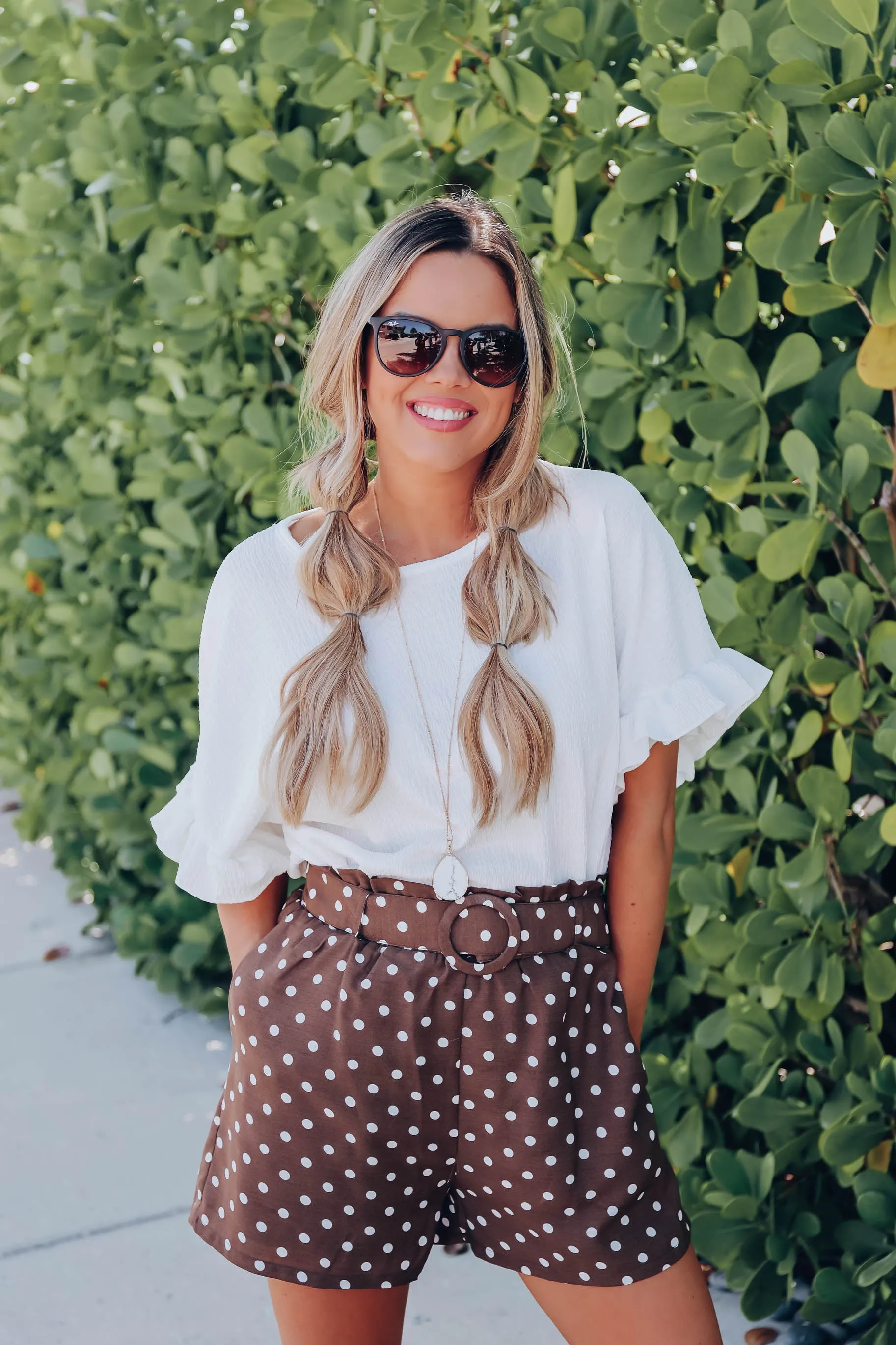 Kelso Polka Dot Belted Shorts