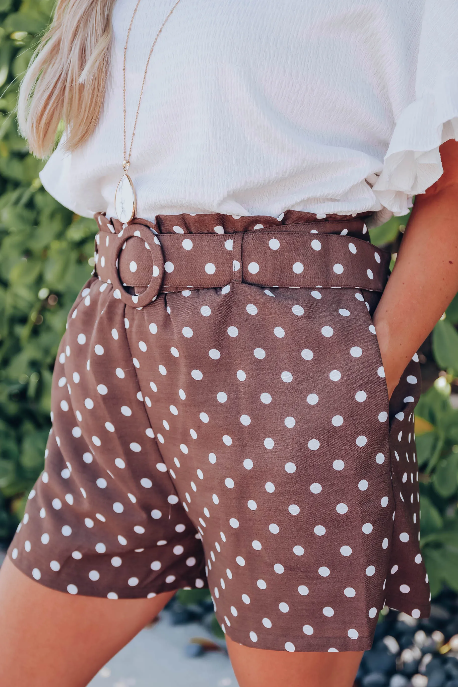 Kelso Polka Dot Belted Shorts