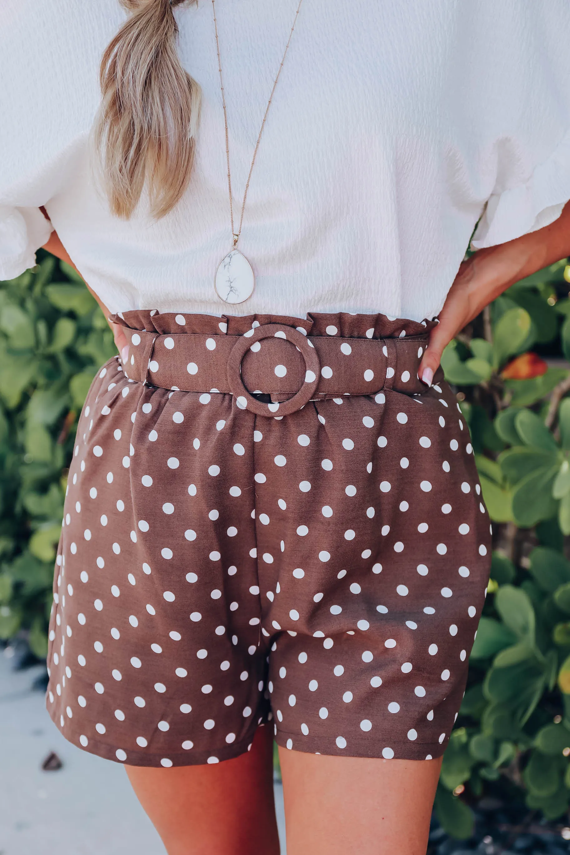 Kelso Polka Dot Belted Shorts