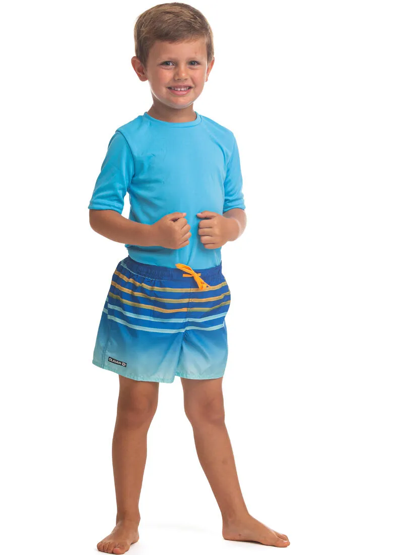 Kids’ swim shorts 100 - striped