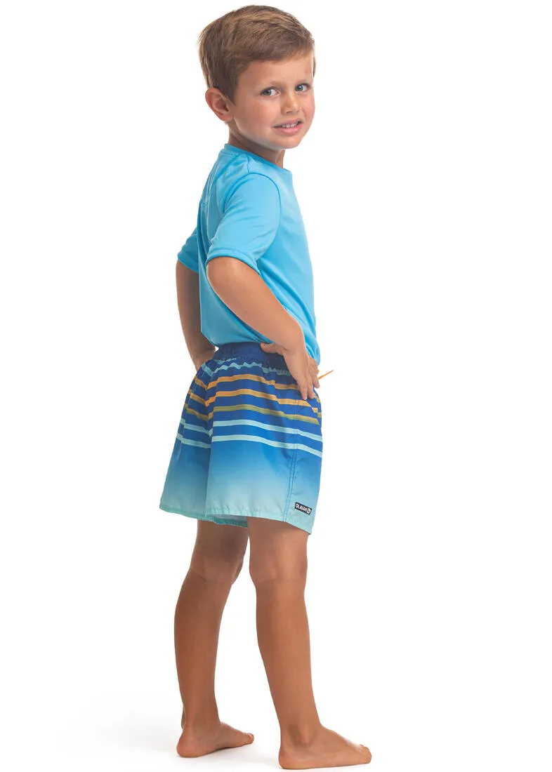 Kids’ swim shorts 100 - striped